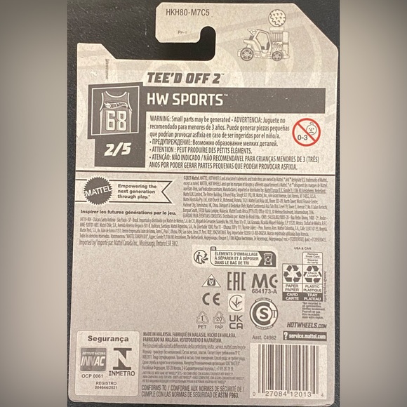 ✅ 🚗 4/20 🚗 NEW 2023 MATTEL HOT WHEELS 2/5 HW SPORTS TEE’D OFF 2 #43/250 - Picture 2 of 3